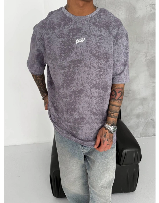 YIKAMALI SWD OVERSİZE TSHİRT -GRİ