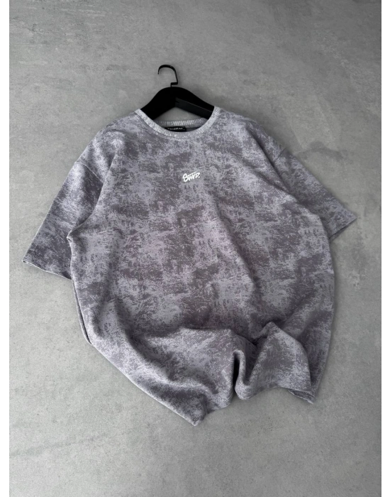 YIKAMALI SWD OVERSİZE TSHİRT -GRİ