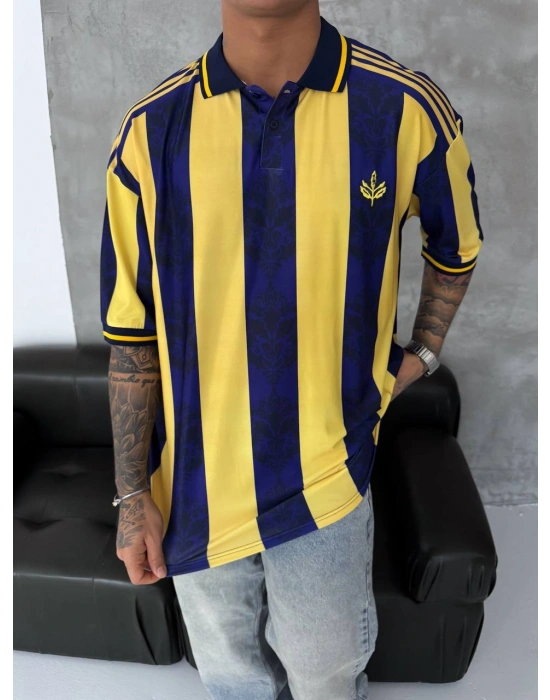 FB NAKIŞ DETAY POLO YAKA TSHİRT