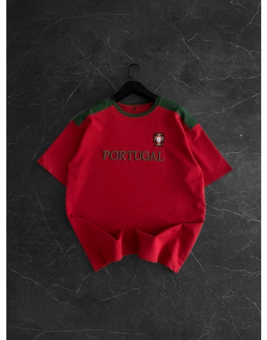 PORTUGAL NAKIŞ DETAY OVERSİZE TSHİRT