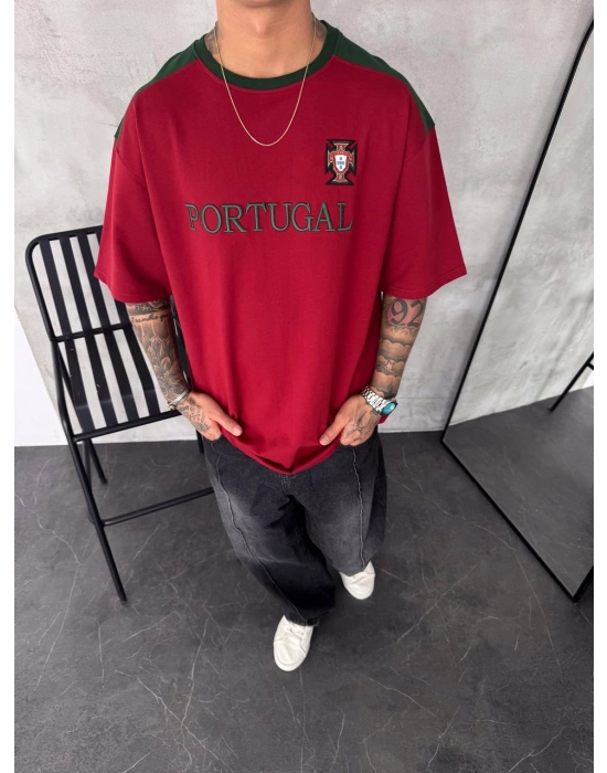 PORTUGAL NAKIŞ DETAY OVERSİZE TSHİRT