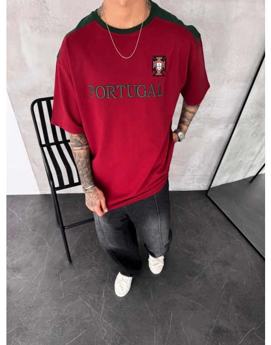 PORTUGAL NAKIŞ DETAY OVERSİZE TSHİRT