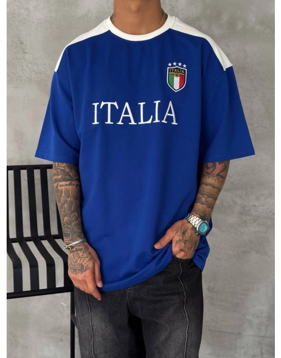İTALİA NAKIŞ DETAY OVERSİZE TSHİRT