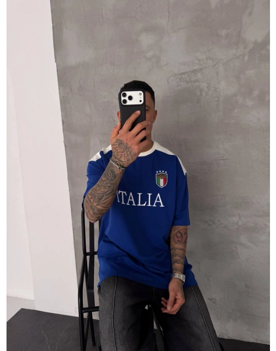 İTALİA NAKIŞ DETAY OVERSİZE TSHİRT