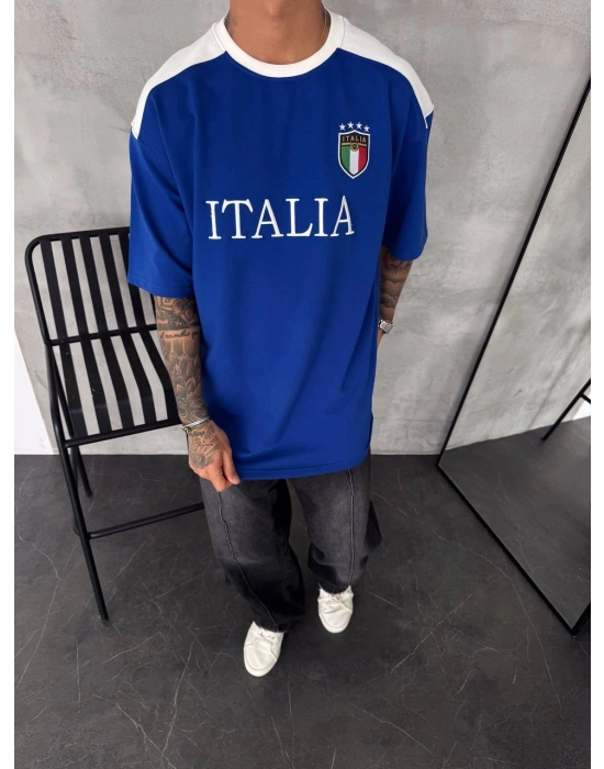 İTALİA NAKIŞ DETAY OVERSİZE TSHİRT