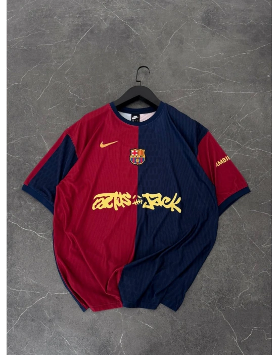 BARÇA NAKIŞ DETAY OVERSİZE TSHİRT