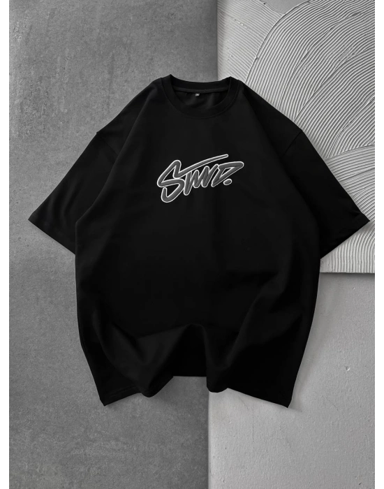STWD OVERSİZE TSHİRT -SİYAH