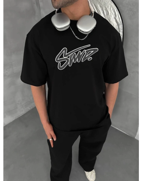 STWD OVERSİZE TSHİRT -SİYAH