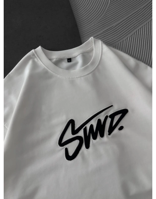 STWD OVERSİZE TSHİRT -BEYAZ