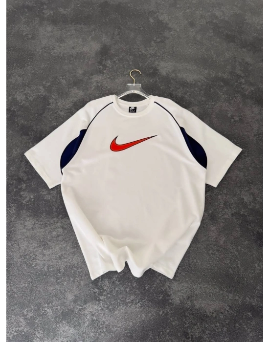 NKE NAKIŞ DETAY OVERSİZE TSHİRT -BEYAZ