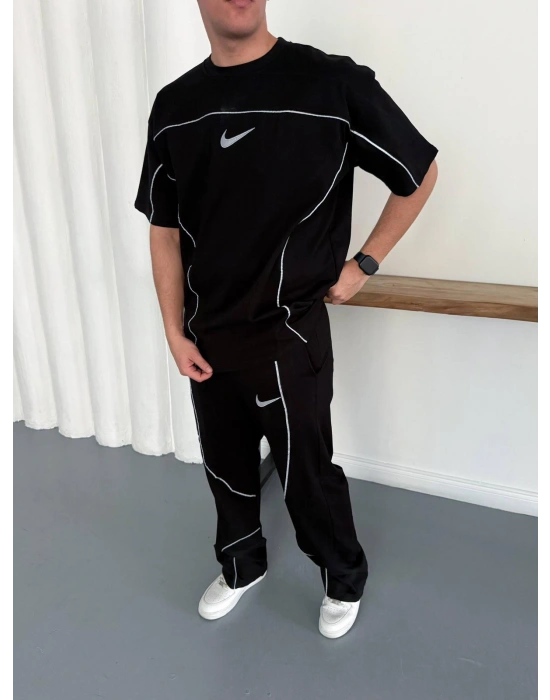 REFLEKTÖR BAGGY EŞOFMAN TAKIM - SİYAH