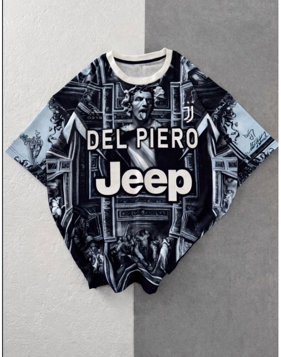 DEL PİERO BİSİKLET YAKA OVERSİZE TSHİRT