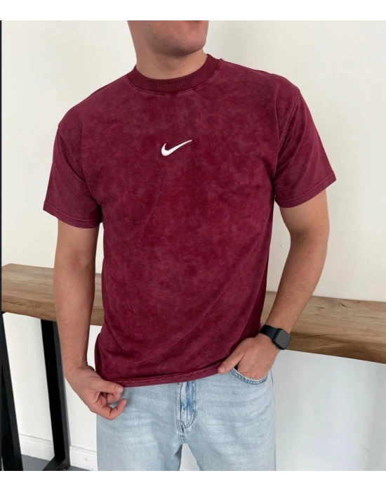 YIKAMALI NKE OVERSİZE TSHİRT -BORDO
