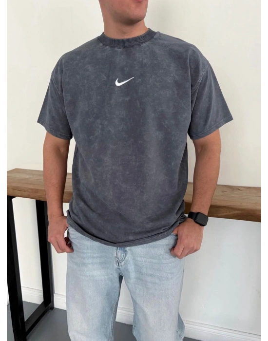YIKAMALI NKE OVERSİZE TSHİRT -GRİ