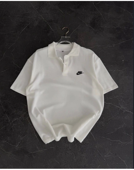 NKE NAKIŞ DETAY OVERSİZE POLO YAKA TSHİRT -BYZ