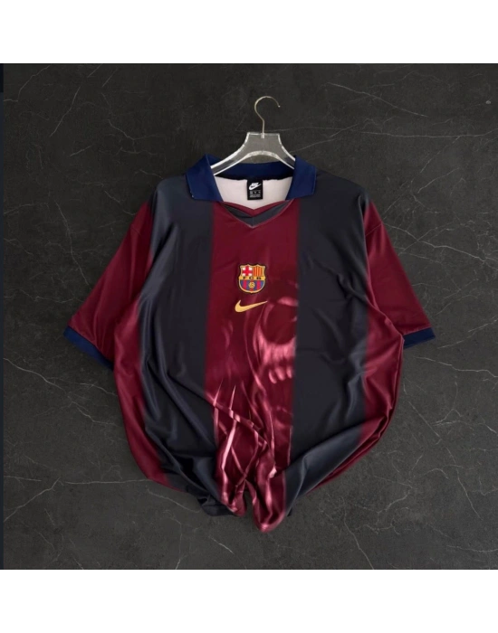 BARÇA RETRO POLO YAKA OVERSİZE TSHİRT