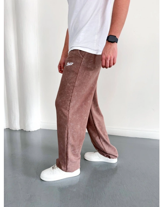 SWD YIKAMALI BAGGY EŞOFMAN -KAHVE