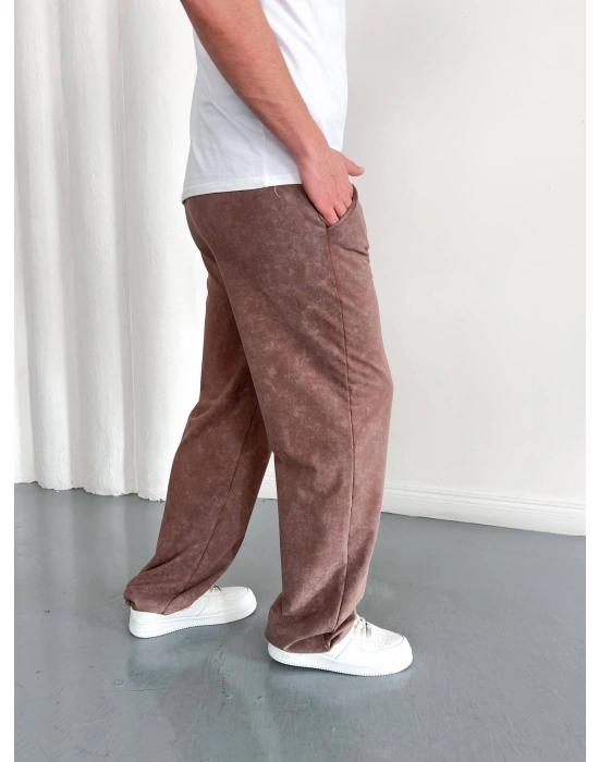 SWD YIKAMALI BAGGY EŞOFMAN -KAHVE