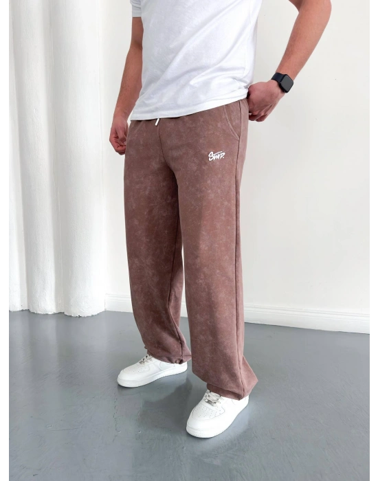 SWD YIKAMALI BAGGY EŞOFMAN -KAHVE