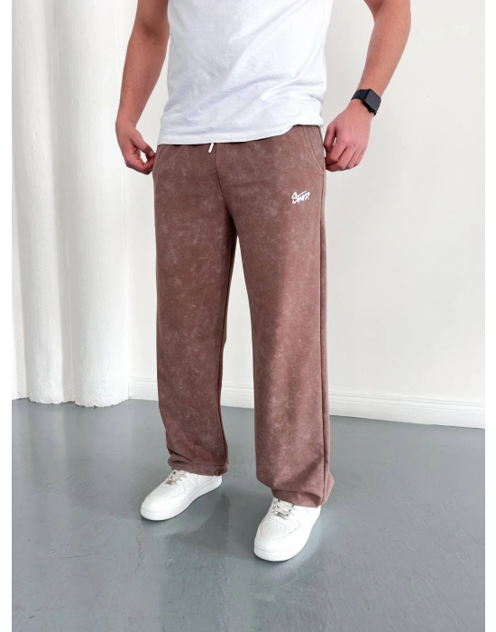 SWD YIKAMALI BAGGY EŞOFMAN -KAHVE