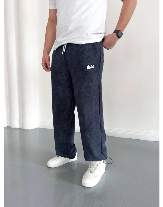 SWD YIKAMALI BAGGY EŞOFMAN -SİYAH
