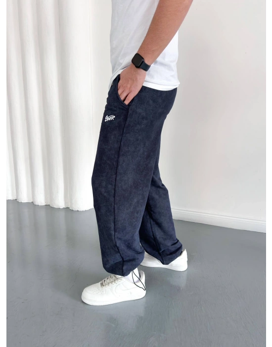 SWD YIKAMALI BAGGY EŞOFMAN -SİYAH