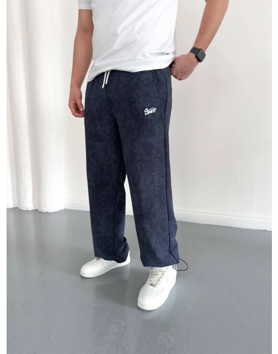 SWD YIKAMALI BAGGY EŞOFMAN -SİYAH