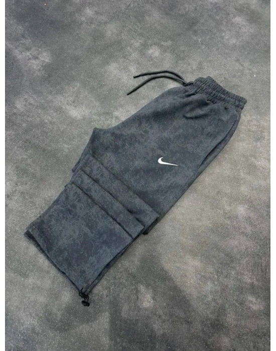 NKE YIKAMALI NAKIŞ 2 İPLİK BAGGY EŞOFMAN -GRİ
