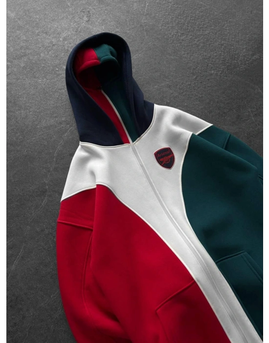 ARSENAL MASKELİ HIRKA 3 İPLİK KUMAŞ