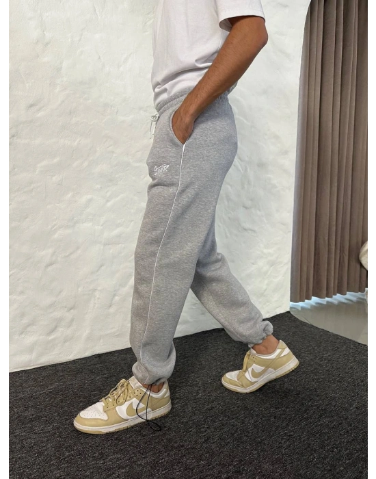 BAGGY STW ARA BİYELİ EŞOFMAN - GRİ