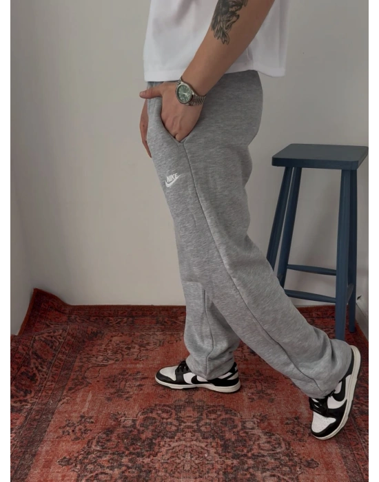 BAGGY NAKIŞ DETAY EŞOFMAN - GRİ