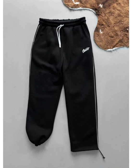 BAGGY STW ARA BİYELİ EŞOFMAN - SİYAH