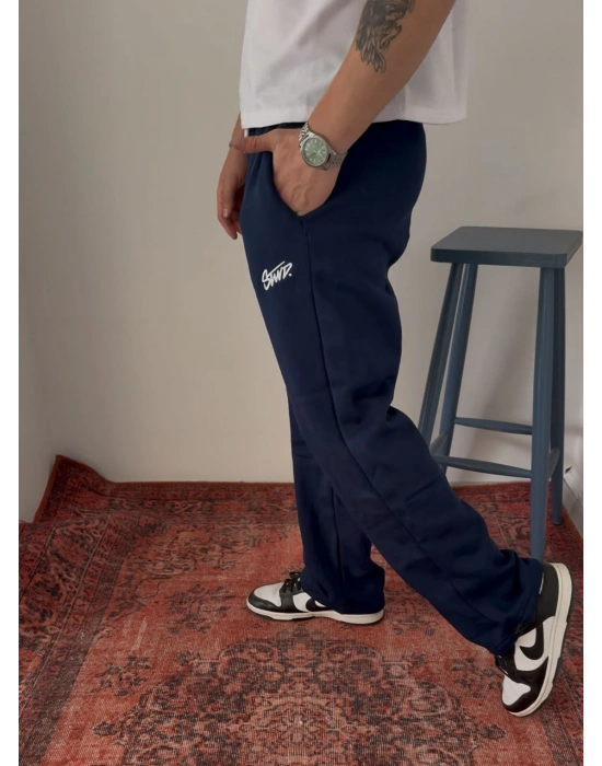 BAGGY STW NAKIŞ DETAY EŞOFMAN - LACİVERT