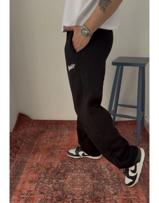 BAGGY STW NAKIŞ DETAY EŞOFMAN - SİYAH