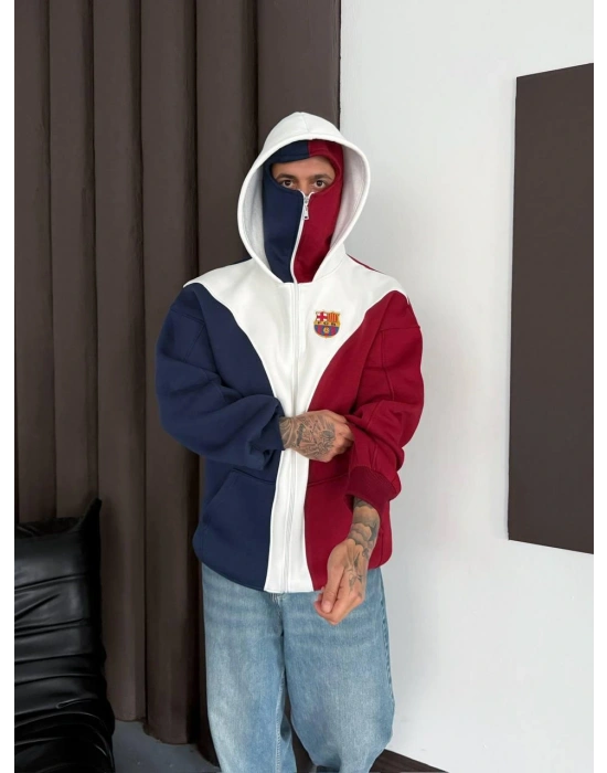 BARCELONA MASKELİ HIRKA 3 İPLİK KUMAŞ