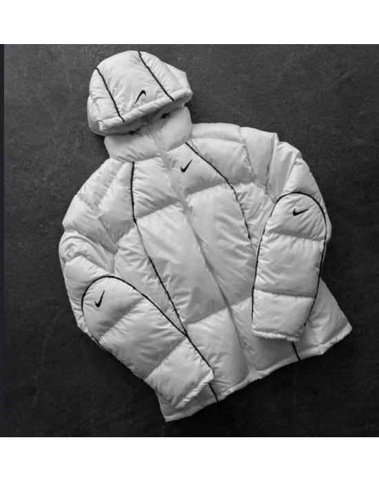 BİYELİ EFSANE ŞİŞME MONT -BEYAZ