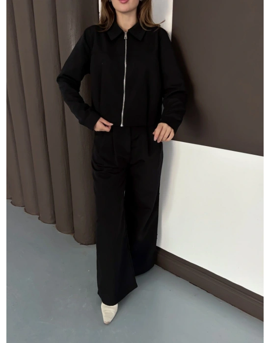 Ceket Palazzo Takımm - Siyah