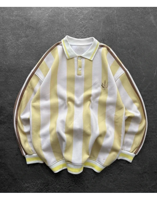 FB POLO YAKA 3 İPLİK OVERSİZE SWEAT - SARI