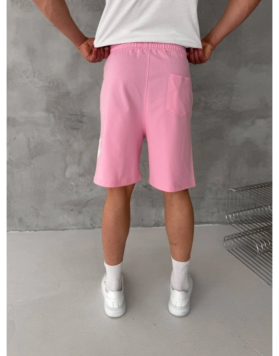 NKE BASKI DETAY 2 İPLİK ŞORT - PEMBE