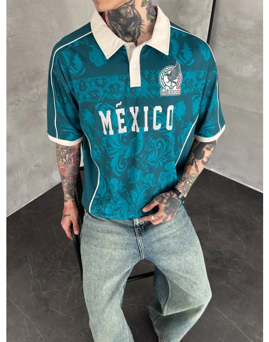 MEXICO POLO YAKA OVERSİZE T-SHİRT