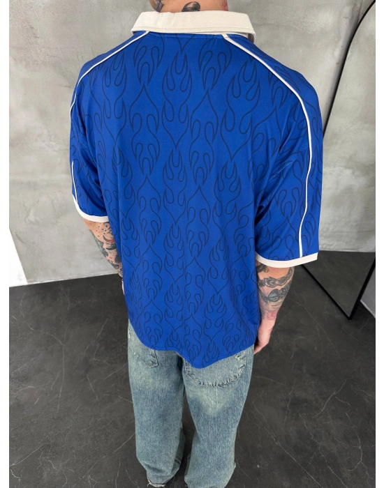 JAPON POLO YAKA OVERSİZE T-SHİRT