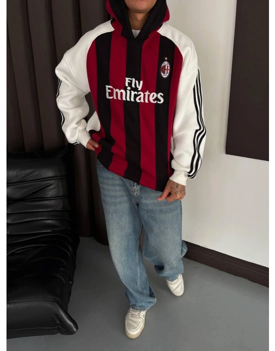 MİLAN KAPŞONLU OVERSİZE 3 İPLİK KUMAŞ SWEAT