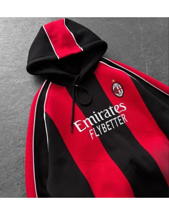 MLN KAPİŞONLU OVERSİZE 3 İPLİK KUMAŞ SWEAT