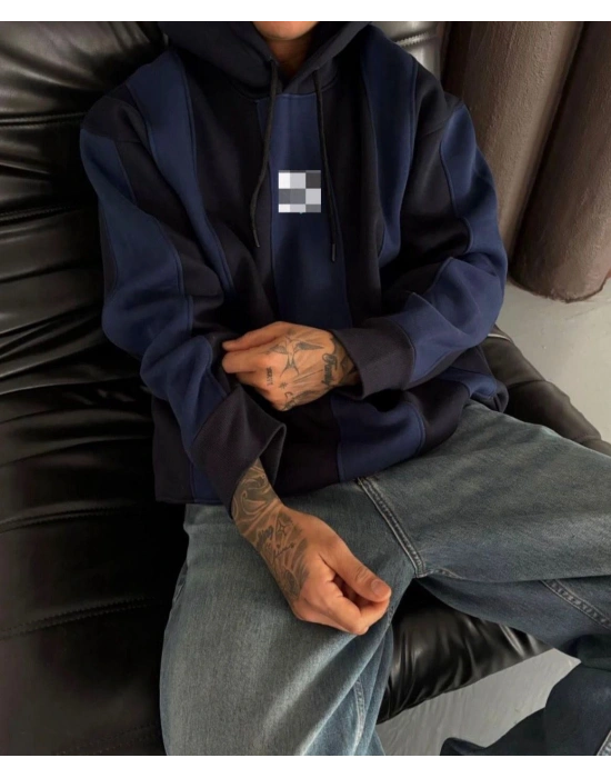 MORİNHO KAPİŞONLU OVERSİZE 3 İPLİK KUMAŞ SWEAT - LACİ