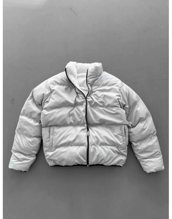 NKE ÇİFT TARAFLI PELUŞ MONT -GRİ