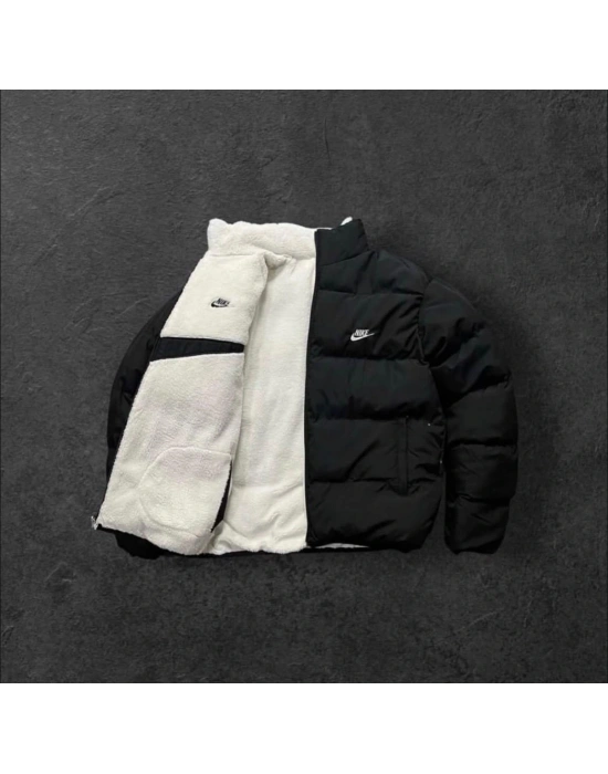 NKE ÇİFT TARAFLI PELUŞ MONT -SİYAH