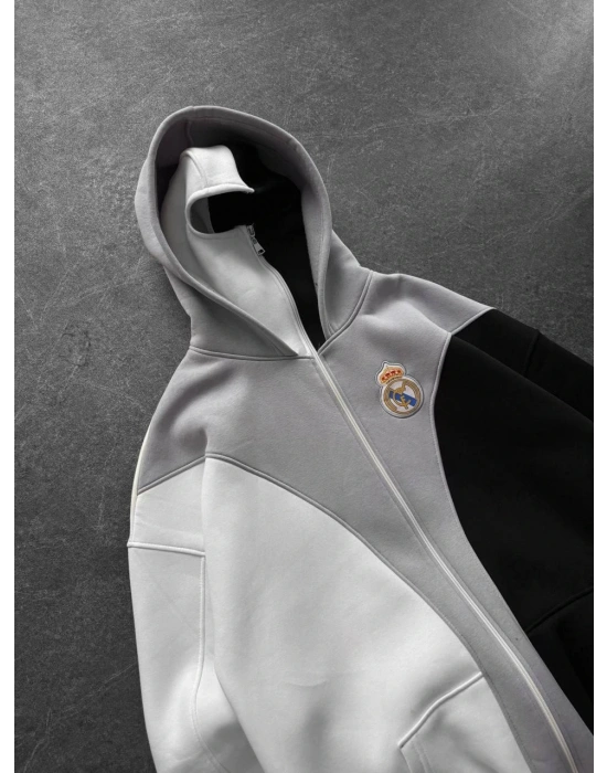 REAL MADRİD MASKELİ HIRKA 3 İPLİK KUMAŞ