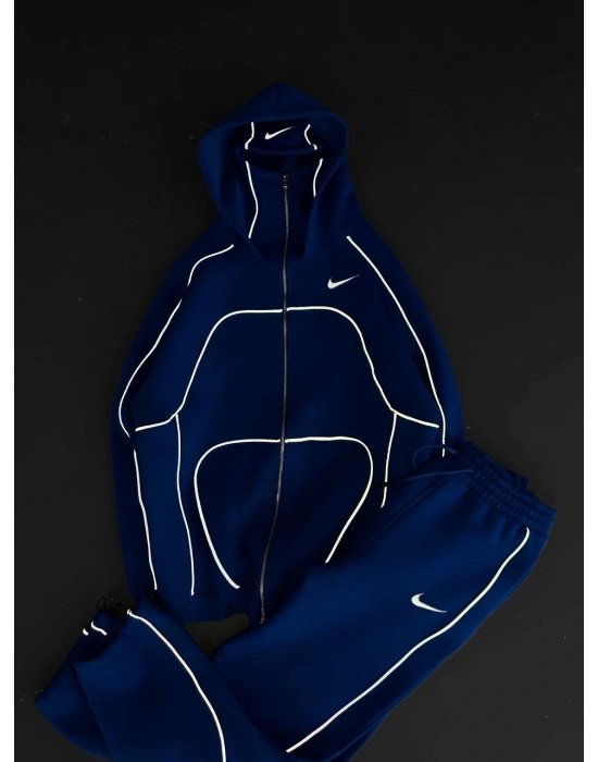 REFLEKTÖR DETAYLI EŞOFMAN TAKIMI - LACİVERT