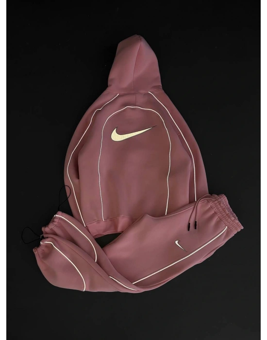 REFLEKTÖR DETAYLI EŞOFMAN TAKIMI - PEMBE