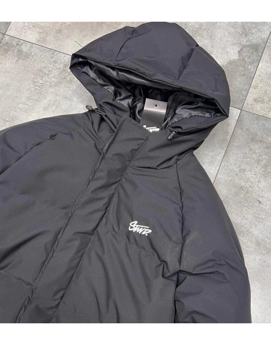SWD KAPİŞONLU ŞİŞME MONT -SİYAH